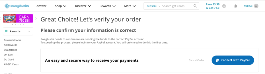 Swagbucks Canada Review PayPal payout option